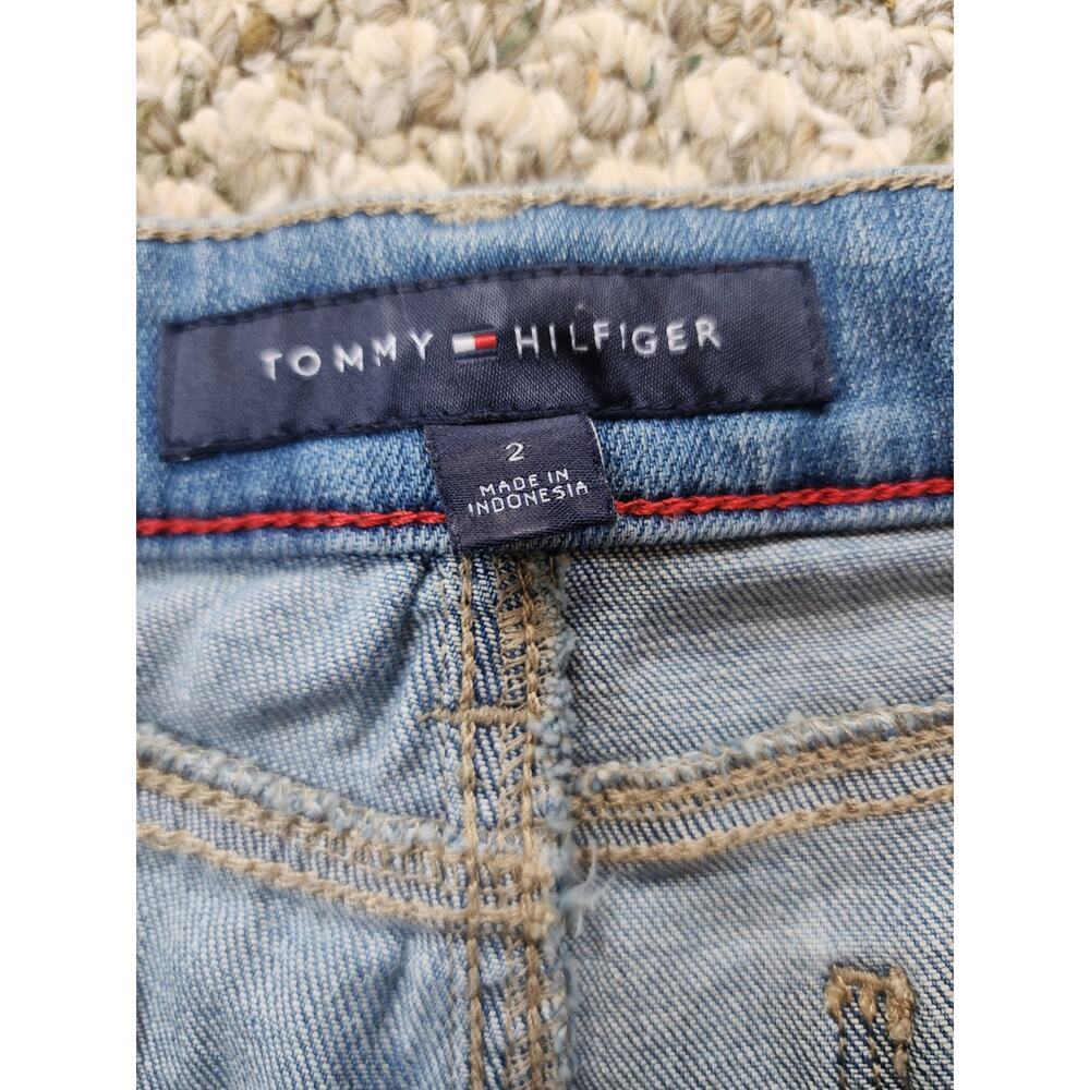 Tommy Hilfiger Womens Size 2 Boyfriend Denim Blue Jeans With Side Stripes Y2K - Picture 5 of 10